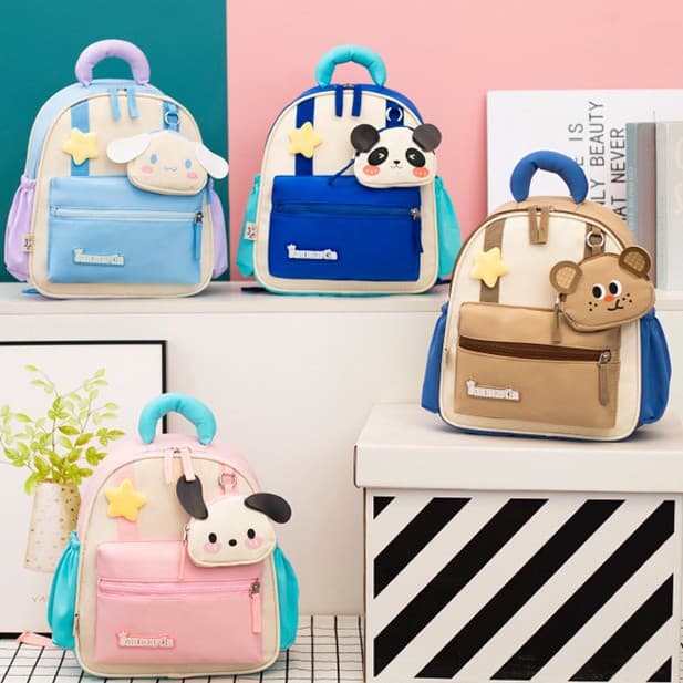 Cartoon Backpack for Ages 3-5, Kindergarten Girl Outing Bag, Cute Little Panda Children's Backpack Wholesale