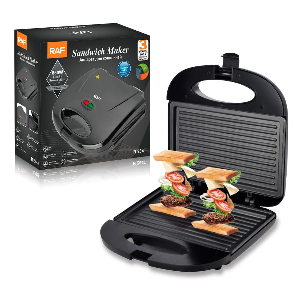 RAF European-style household double-sided heating sandwich machine multifunctional toasted waffle breakfast machine
