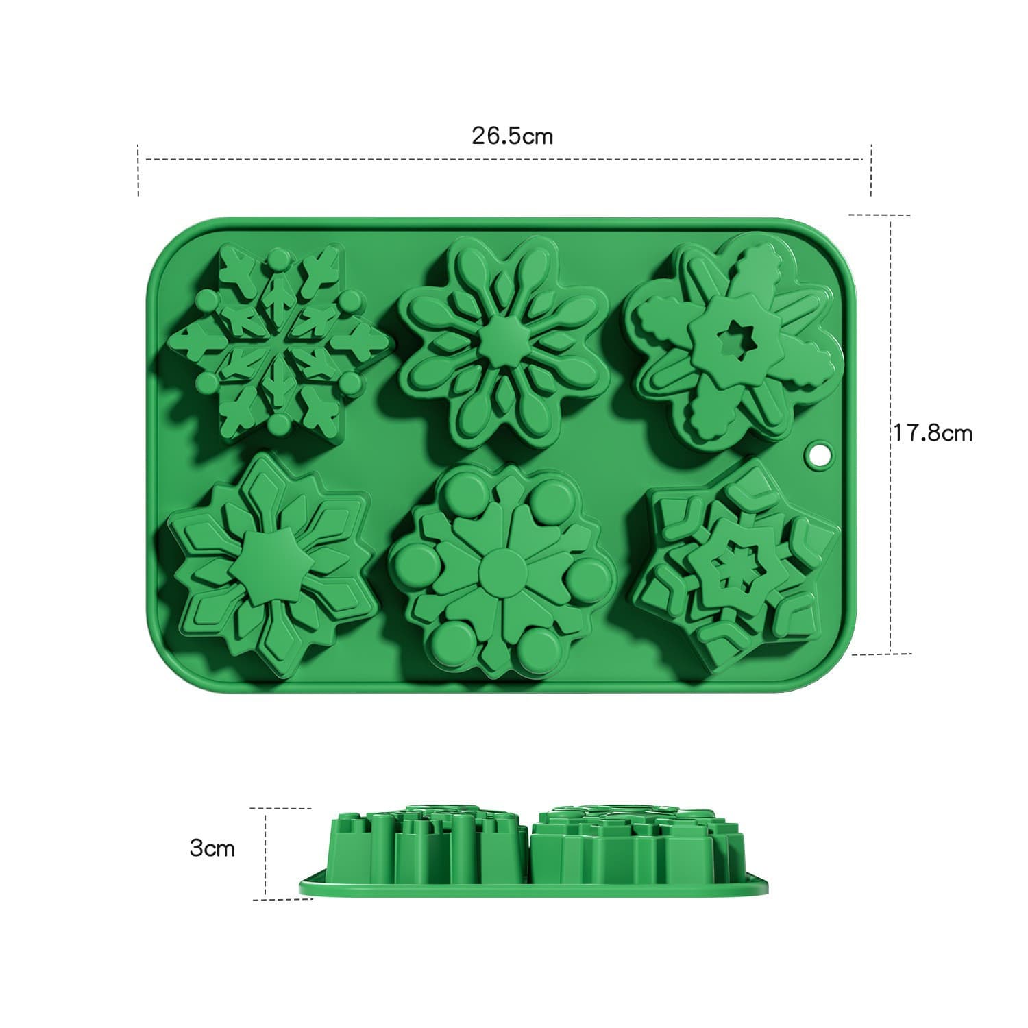 Cross-border wholesale food-grade silicone mold cake 6-piece Christmas tree snowman gift holiday DIY baking mold