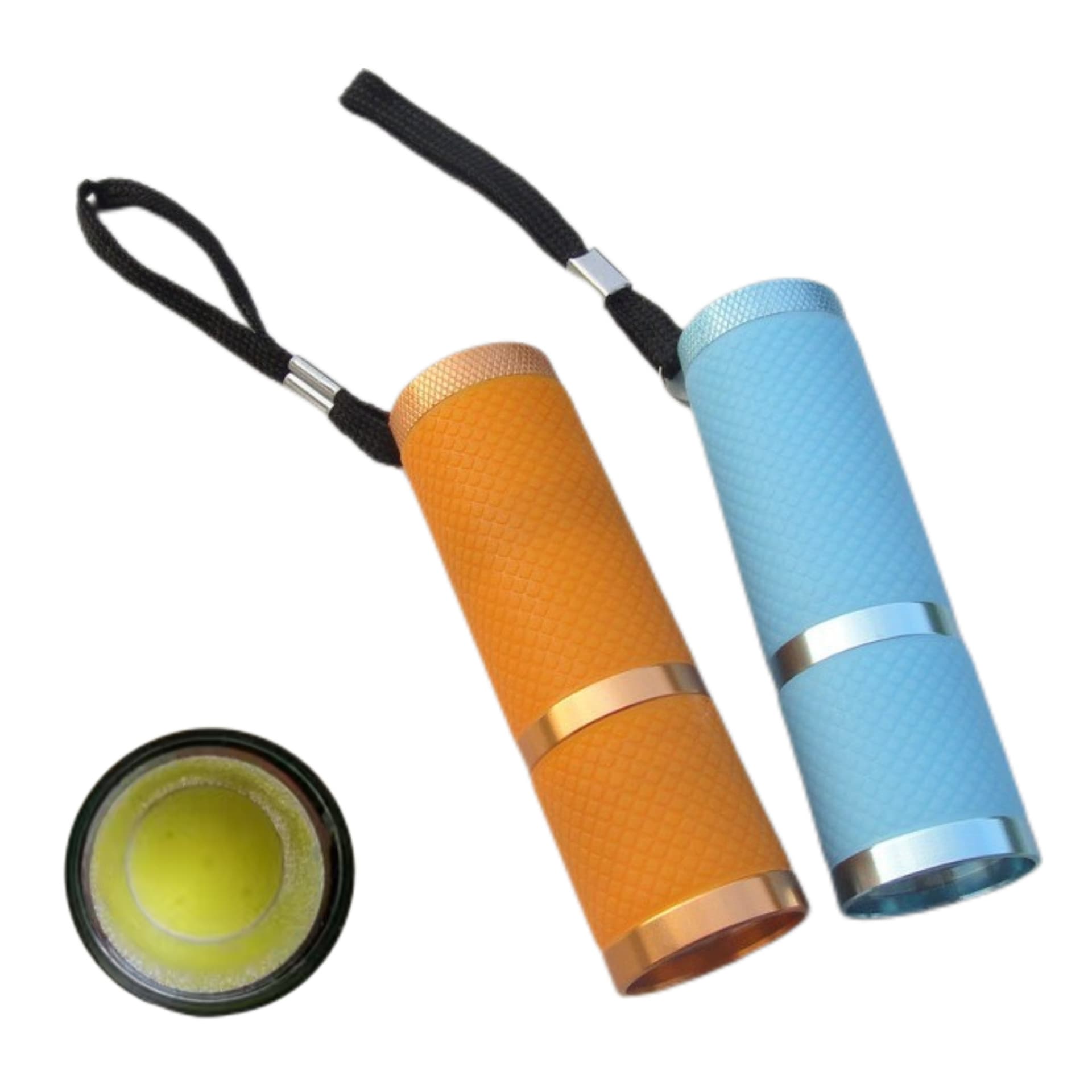 Factory Lighting Aluminum Alloy Gift Ordinary LED Light, Leather Case Glow Flashlight 9LED Cylindrical COB Flashlight