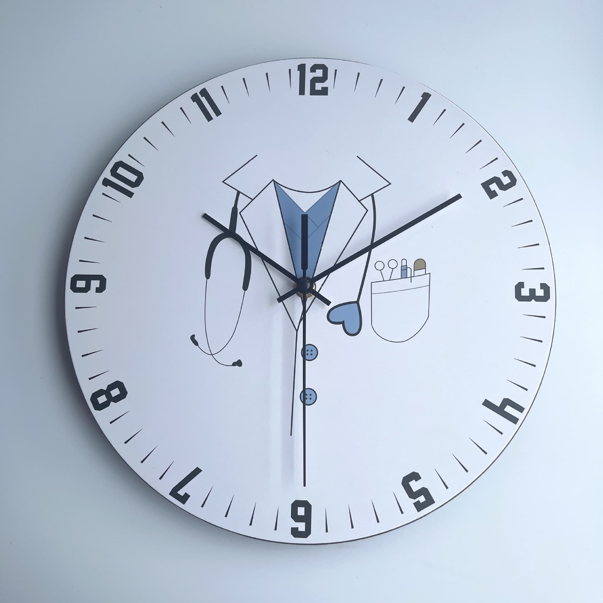 Hospital Doctor Exclusive Wall Clock Silent Quartz Clock for Clinic, Pharmacy, Ward