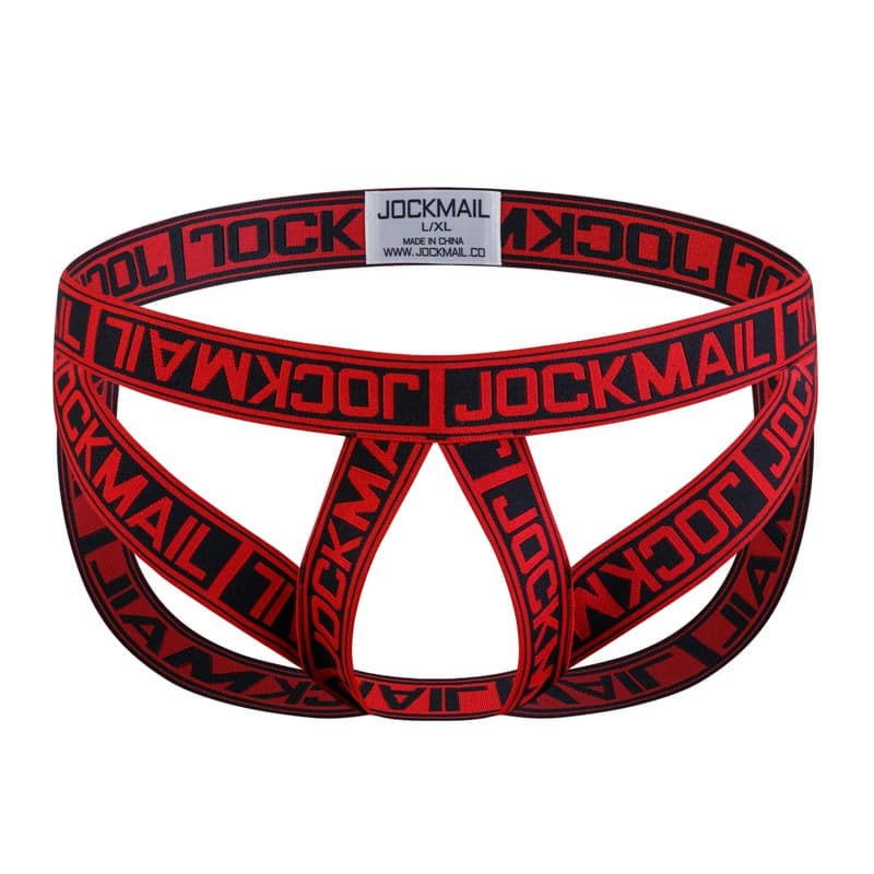 Low Waist Sexy Men's Underwear JOCKMAIL Hollow Out Ring Detailed Briefs Breathable Comfortable Nylon T-Boxer for Men
