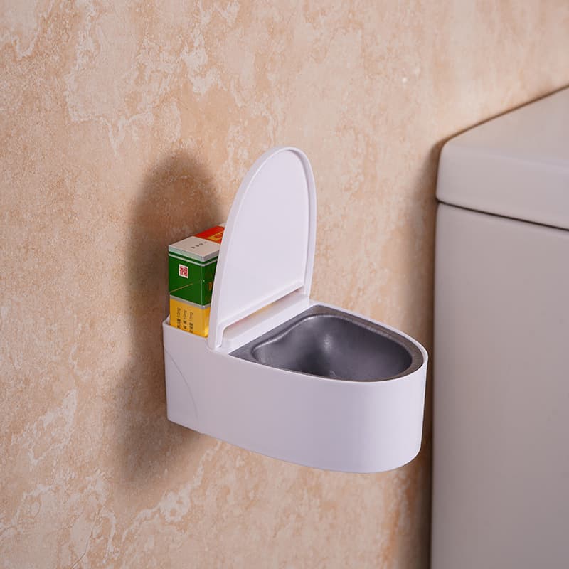 Creative Toilet Ashtray with Lid for Bathroom, Self-Adhesive No-Trace Sticker, Can Hold Phone, Ashtray Wholesale