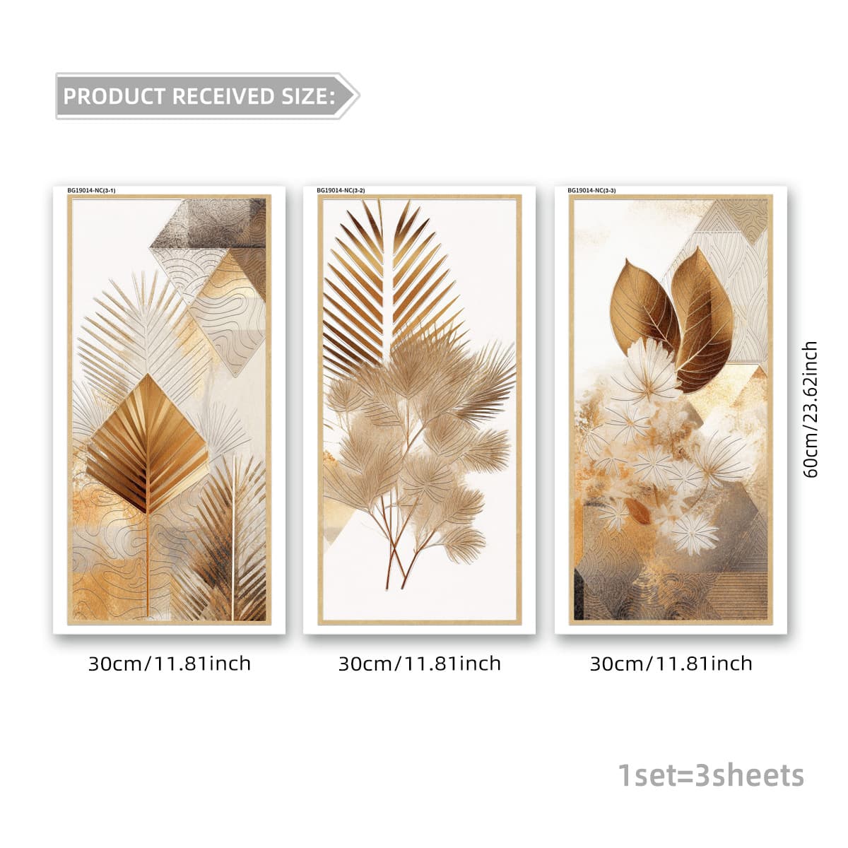 BG19014 Creative Bohemian Floral Green Plant Wall Sticker for Bedroom Living Room Background Wall Decoration Self-Adhesive PVC Wall Sticker
