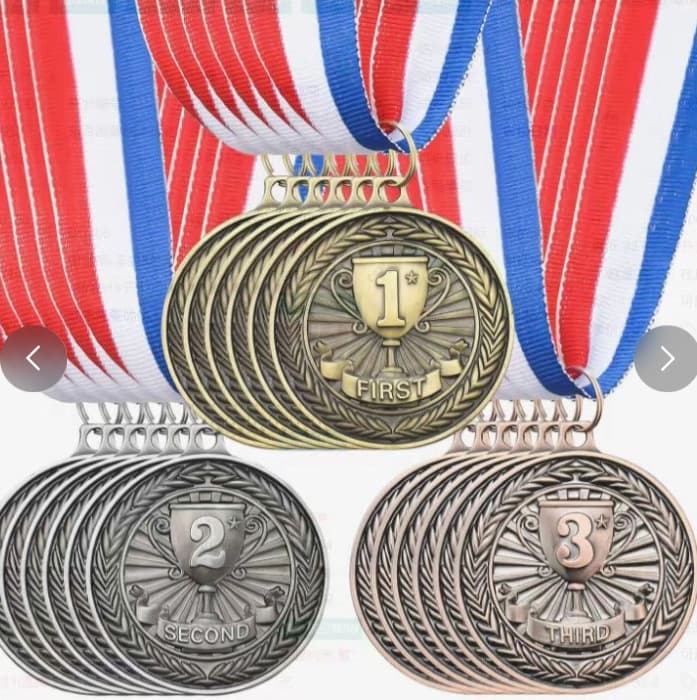 Trophy, Medal, Gold, Silver, Bronze, Plaque, School Student/Children's Sports Meet, Marathon Competition, Medal, Prize