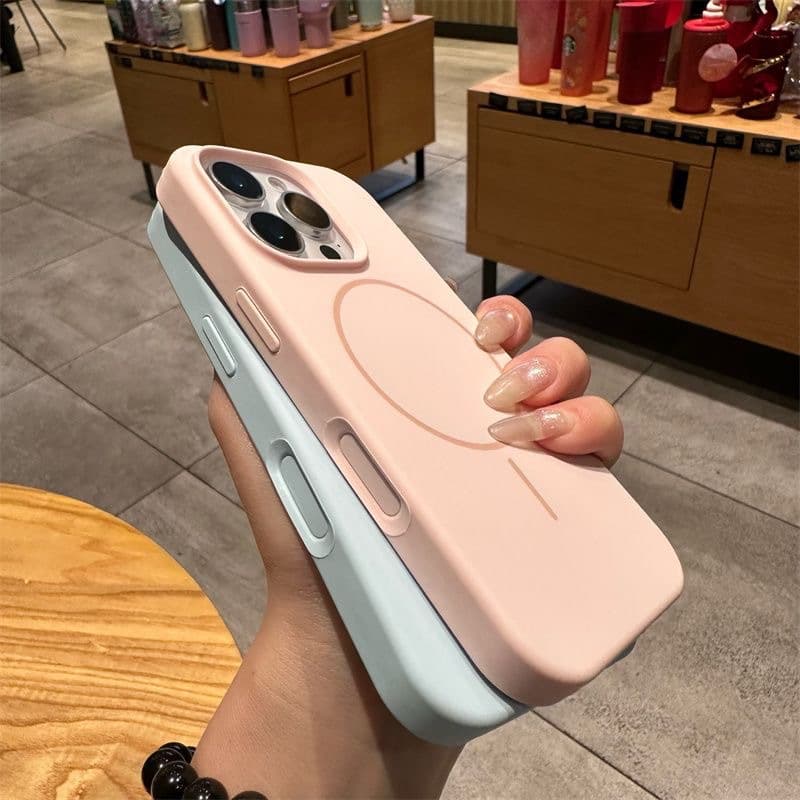 Case for iPhone 17 Pro Max, Apple 16 Liquid Silicone Slim Ring MagSafe AI Camera Control Button Shockproof