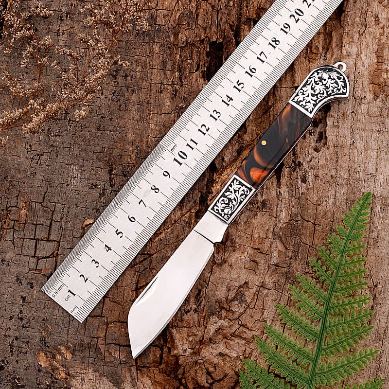 Sharp Small Fruit Knife Stainless Steel Outdoor Folding Knife Exquisite Pocket Knife for Opening Packages