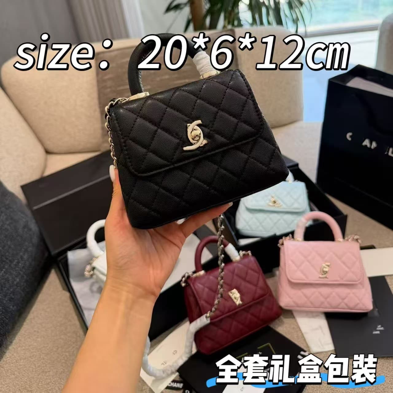 Genuine Leather Quilted Chain Bag Elegant Handbag New Women's Fashion Shoulder Crossbody Bag