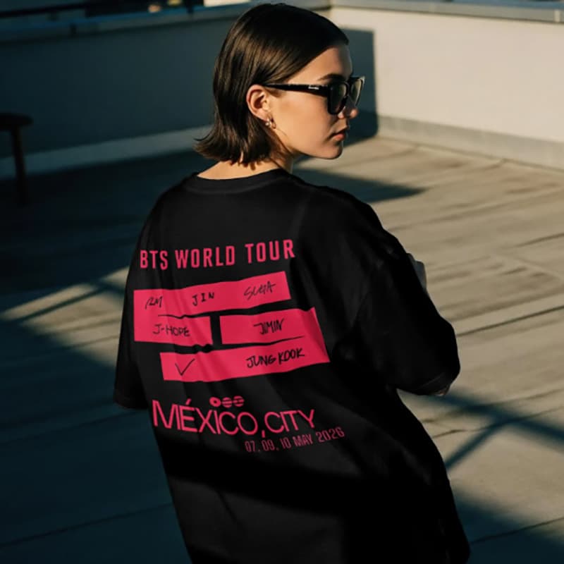 BTS 2026 Tour Mexico City T-Shirt ARMY Support Pure Cotton Short Sleeve