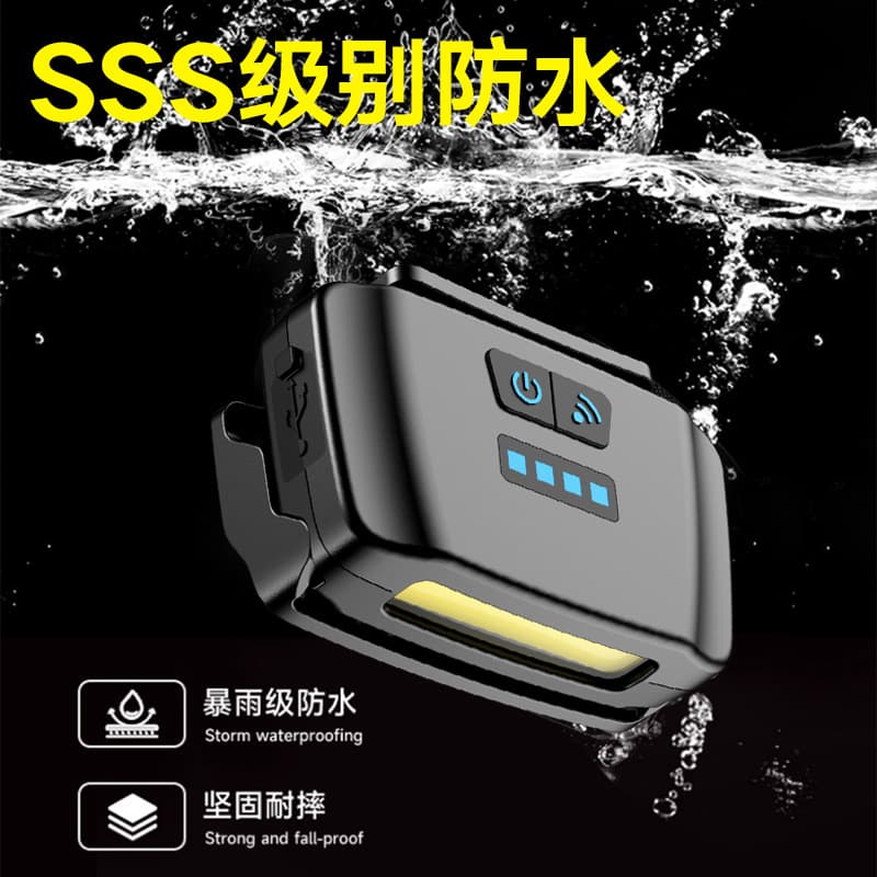 Ultra-Bright Smart Rechargeable Motion Sensor Headlamp Fishing Cap Clip Light Outdoor Red Light Headlamp Rechargeable Portable Cap Clip Light