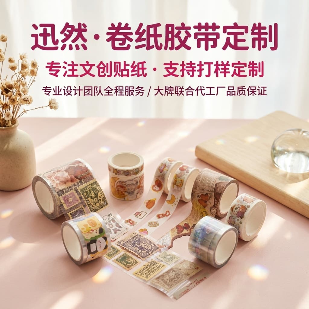Factory Custom Creative Stationery Journal Stickers Cartoon 3D Kids Stickers Cold Foil Nail Stickers Washi Tape