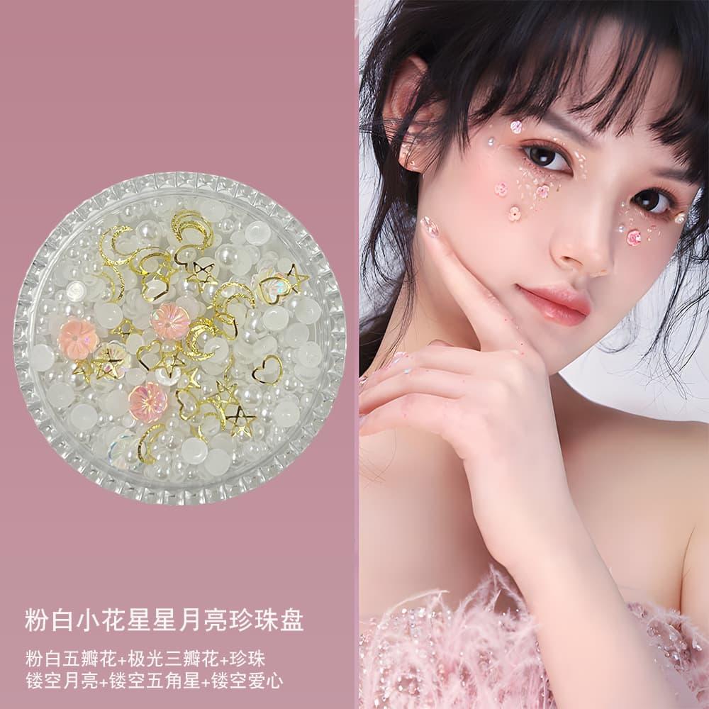 Children's Performance Stage Makeup Face Adhesive Decorations, Bridal Eye Rhinestones, Face Pearls, Butterfly Makeup