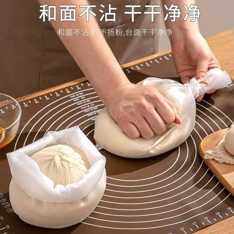 Home-use food-grade thickened non-stick dough mixing and proofing kitchen silicone kneading bag, baking bag