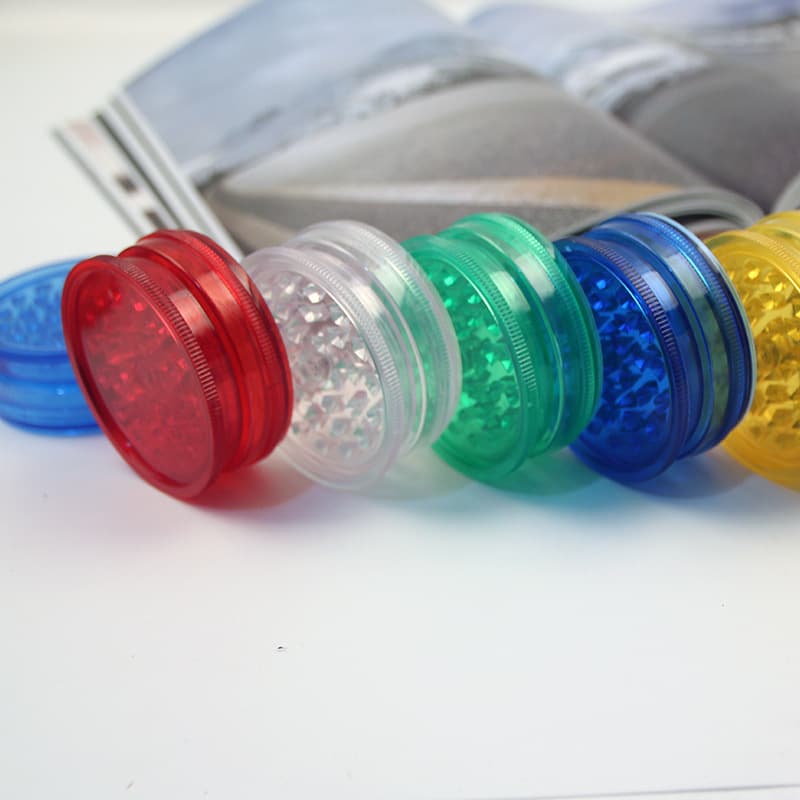 Plastic Magnetic Grinder 60mm Portable Herb Crusher Grinder Display Box Packed, Cross-border Stock Factory Direct