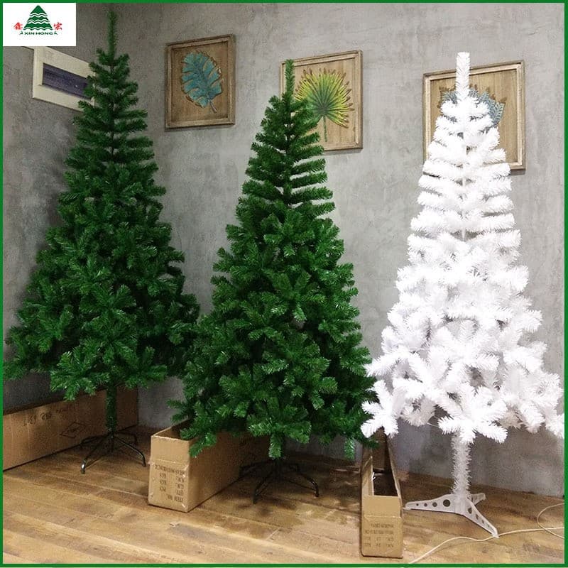 Cross-border Ready Stock Dense Green PVC Christmas Tree for Store/Home Festival Decoration, Wholesale