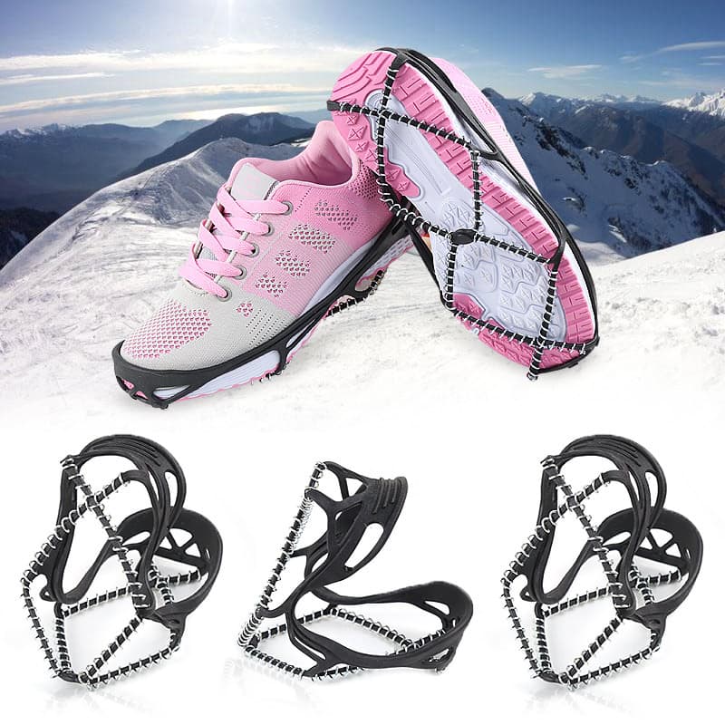 Wholesale in Stock: Outdoor Spring Crampons for Mountaineering, Snow Traction Footwear, and TPE Round Spring Ice Claws