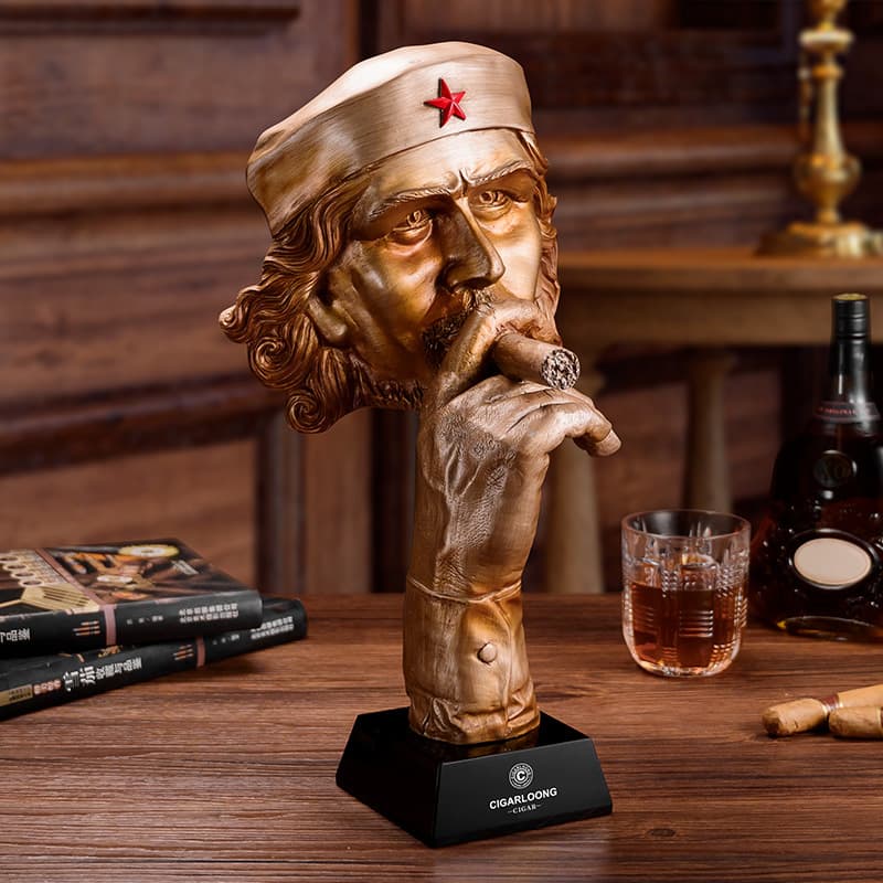 Cigar cigar man head decorative ornaments office study exquisite Guevara man head CLA-23HH1
