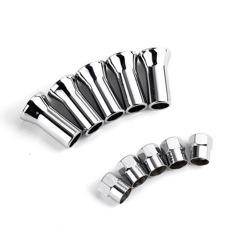 Aluminum Alloy Snap-in Tire Valve TR414AC Horn Set Complete Set Valve Caps In Stock 10-Piece Set