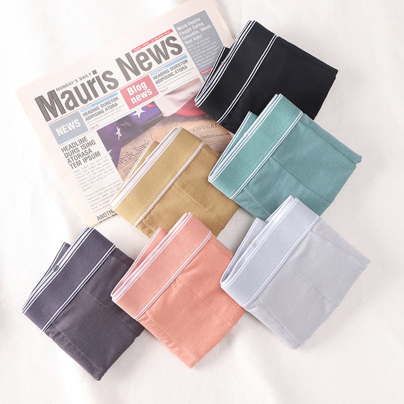 Men's Boxer Briefs Combed Cotton Breathable Seamless Solid Color Loose Shorts Manufacturer Direct