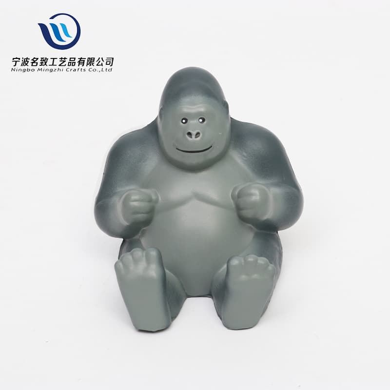 Customized simulated gorilla mobile phone holder with rebound to reduce ornamental pressure PU foam squishy slow rebound toy