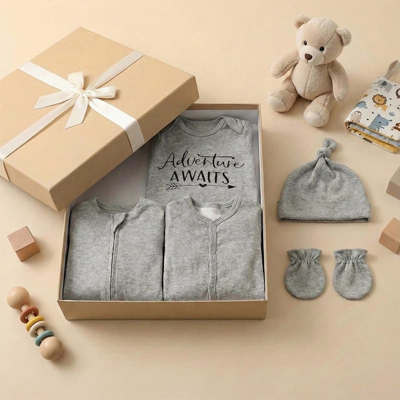 Newborn Baby Gift Set, Infant Clothing Gift Box, Baby Essentials Set for Full Moon Gift, All Seasons