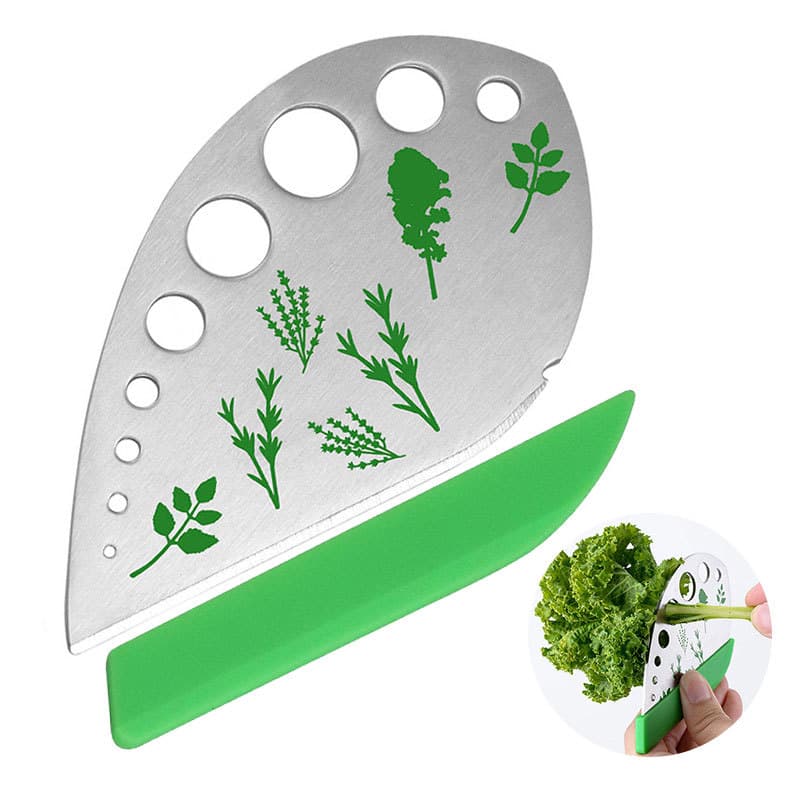 Stainless Steel 9-Hole Herb Cutter Multi-Use Vanilla Peeler Modern Simple Style Kitchen Tool for All Occasions Affordable Price