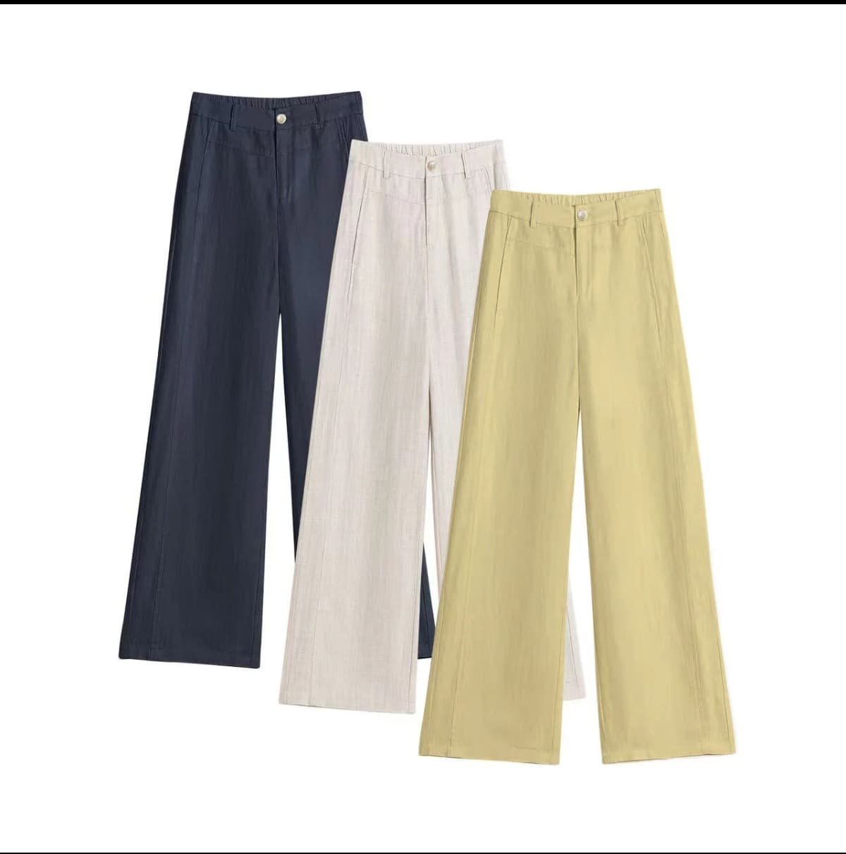 Cooling Air-Conditioning Pants with Old Money Relaxed Fit, Tencel Linen Long Pants for Women 2026 Summer Loose Straight Wide-Leg Casual Pants