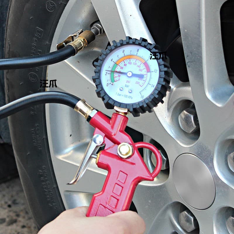 Deflatable Tire Coolap Pressure Gauge Inflator Gauge Pointer Inflatable Tire Air Pressure Accurate Pressure Meter
