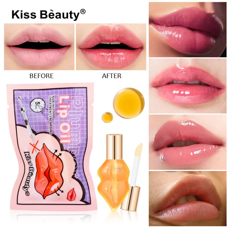 Kiss Beauty Cross-Border Wholesale Lip Plumping Oil Liquid, Fades Lip Lines, Transparent, Enhances Lip Elasticity