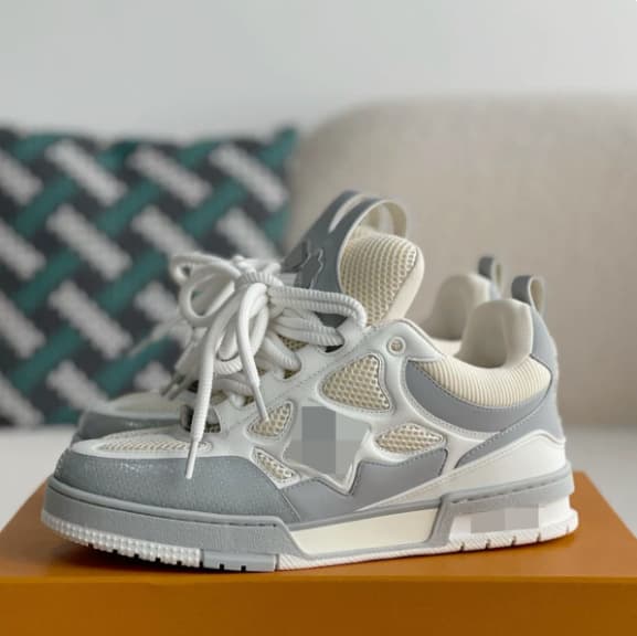 Cross-Border High-End Version of Lv Trainer Casual Shoes, Spring Fashion New Arrivals, Patchwork Sports Sneakers for Men and Women