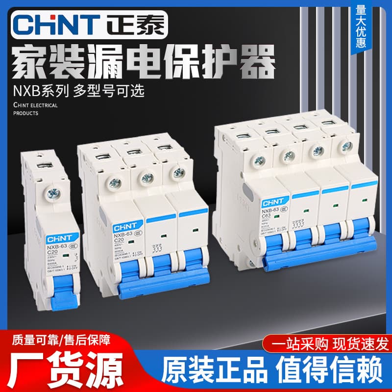 Chint Leakage Protector Miniature Circuit Breaker for Home Use, NXB-63 Air Type C Switch