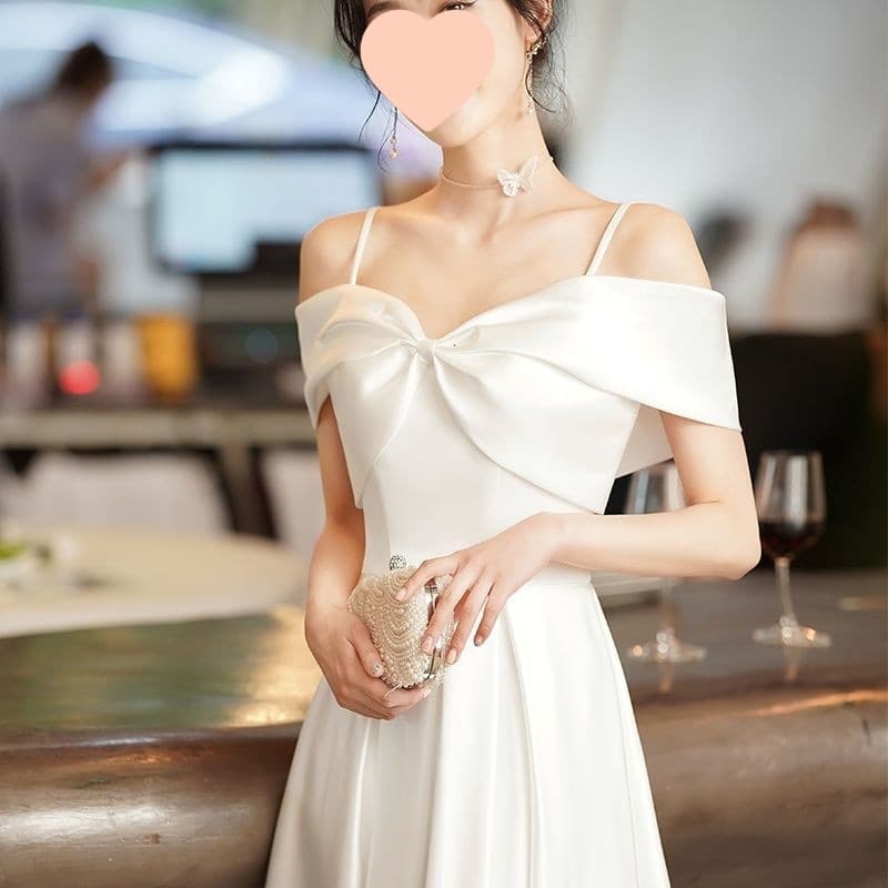 Light Wedding Dress Evening Gown for Women New Style Engagement Registration Certificate Petite Everyday Wear Little White Dress