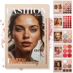 Bestseller New 68-Color Book-Style Highlighter Makeup All-in-One Blush, Shimmer and Matte, 3D Stage Makeup Artist Palette