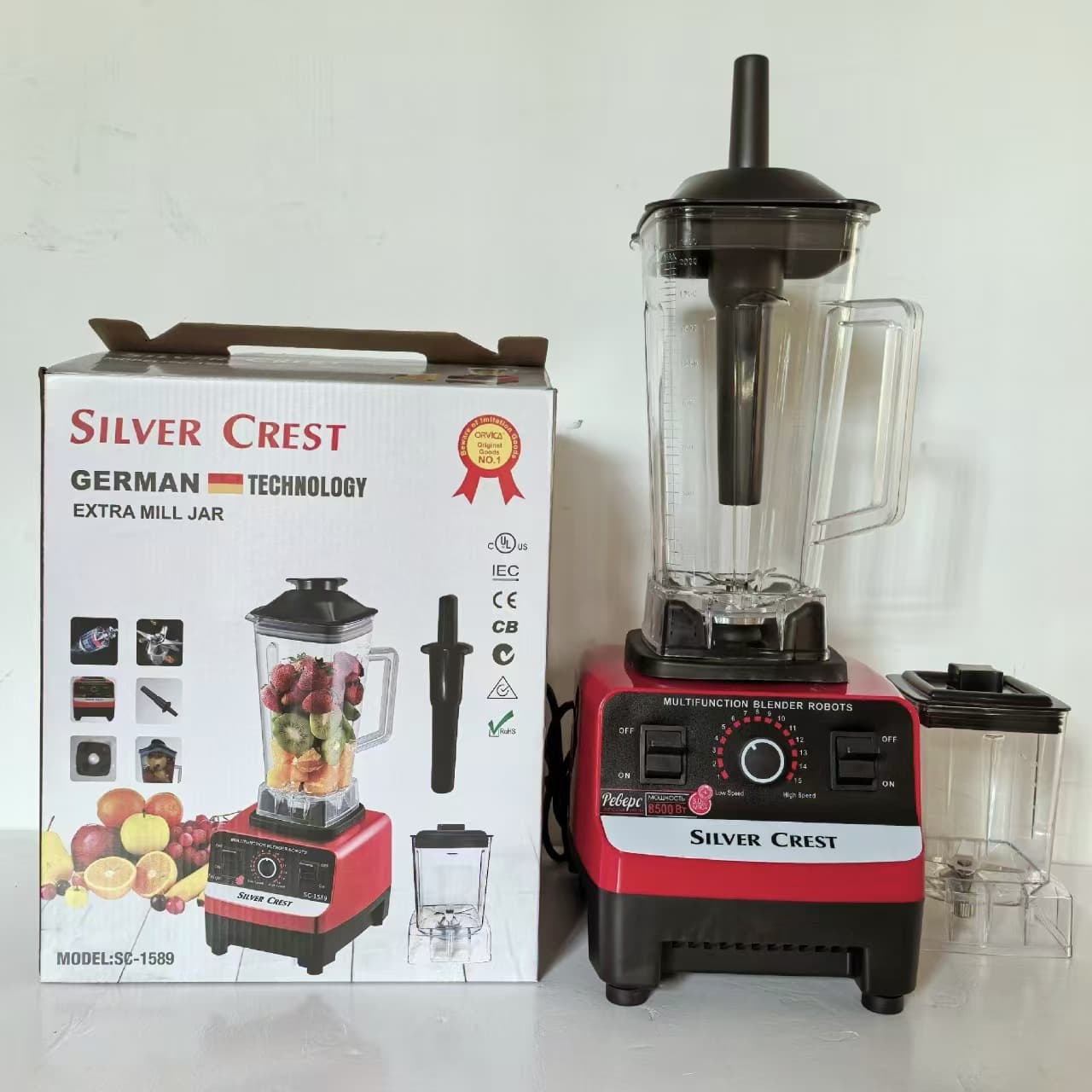 Cross-Border Blender 5500W Dual Cup High-Speed Blender Food Processor Grinder Mixer Juicer