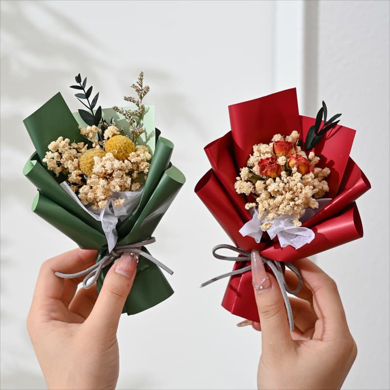 Artificial Flowers Fake Flowers Baby's Breath Small Bouquet Preserved Dried Flowers Gift Handmade Flower Wholesale Cross-border Souvenir