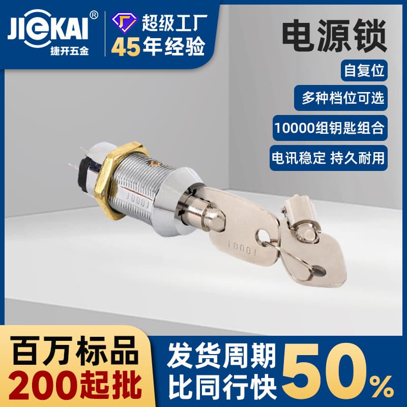 Wholesale Self-Reset Power Lock for Electric Forklift Key Switch Lock, Elevator Instruments, Game Machine Electronic Lock