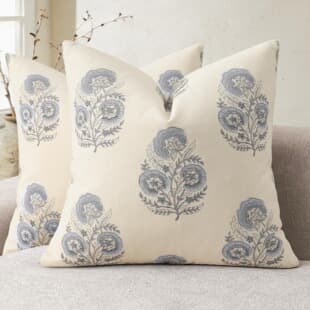 Cross-border Vintage Floral Throw Pillow Cover Digital Print Cushion Cover Gift Removable Small Pillow Cover