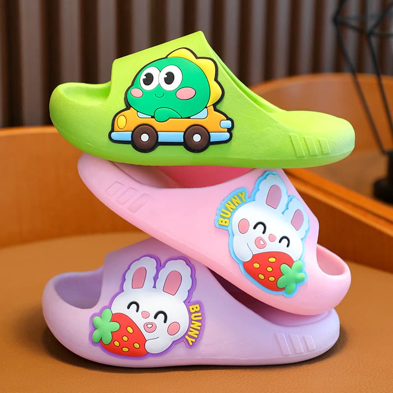Children's Slippers for Boys Ages 5-7, Summer Indoor Anti-Slip Bathroom Sandals, Beach and Outdoor Wear, Toddler and Big Kid Casual Sandals