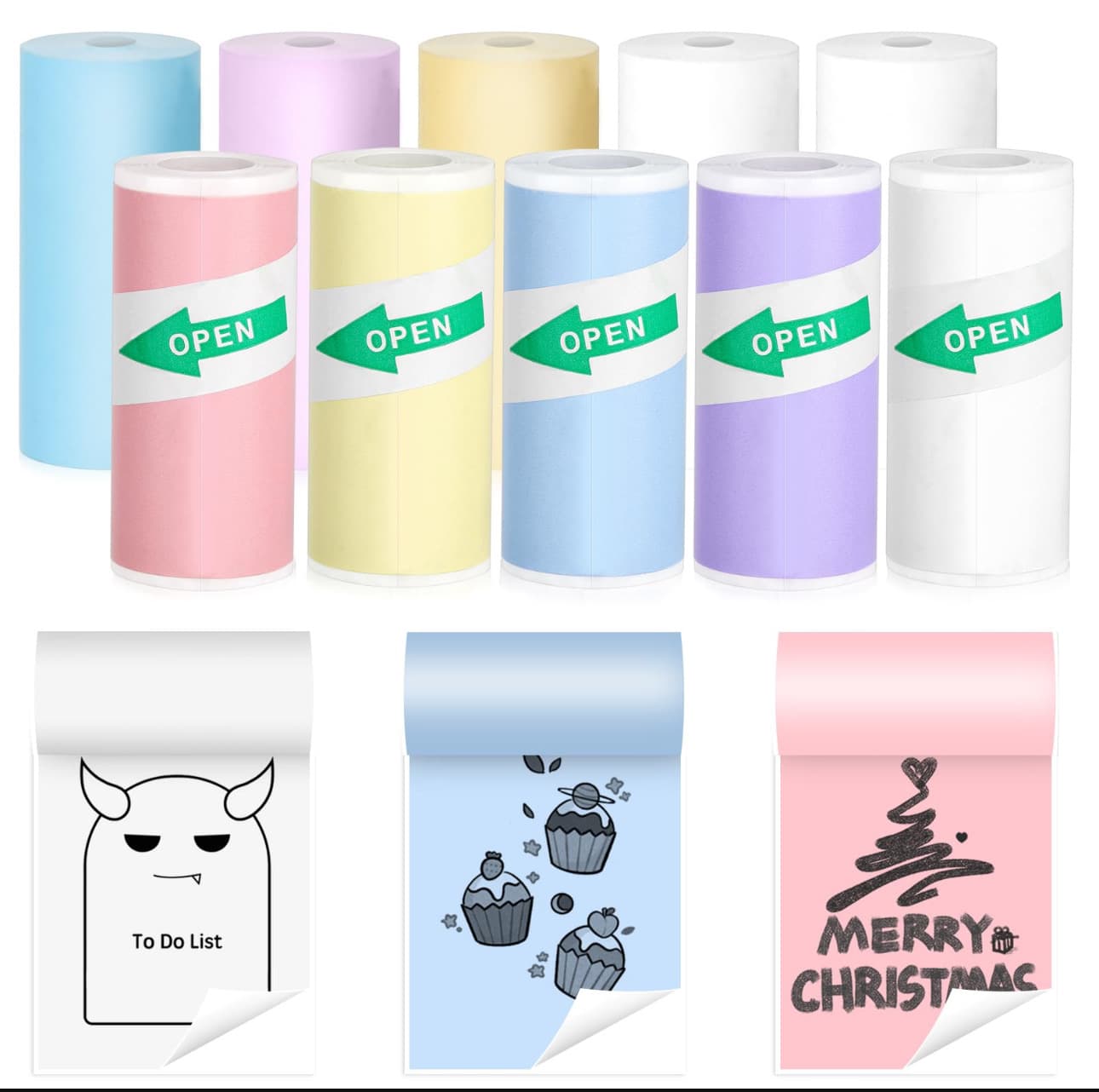 Eri Bear Meow Meow Machine Printing Paper, Mistake Printer Thermal Paper, Sticker Adhesive Ten-Year Paper, Drop Shipping Available