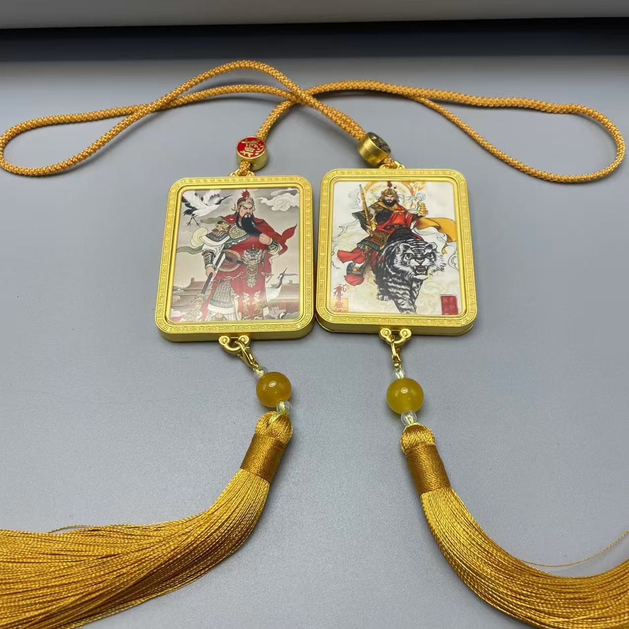 Thangka box, car pendant, gau box, double-sided glass, colorfast Thangka pendant