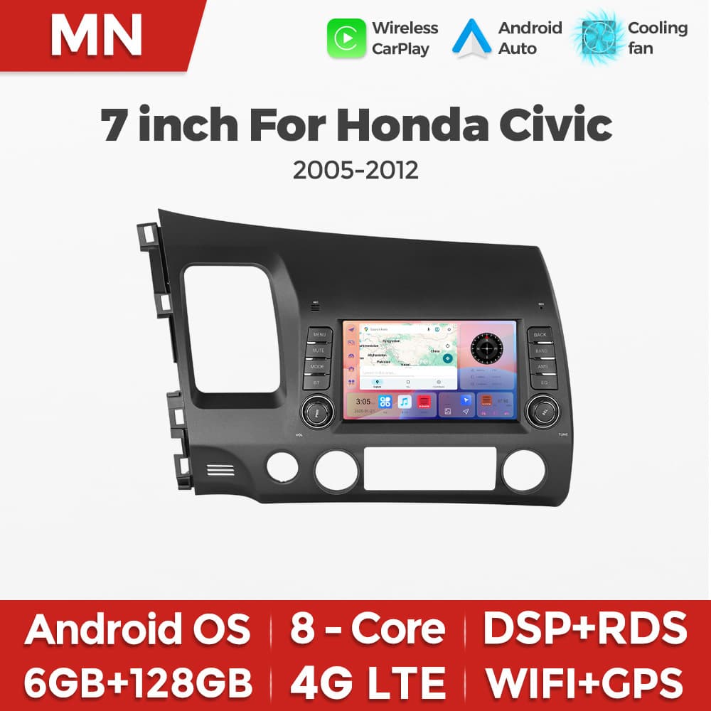 For 7" Honda Civic 2005-2012 Honda Civic Original Style Car Android Navigation