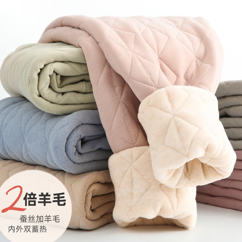 New children's wool plus velvet thickened boys' cotton pants winter girls' inner wear school uniform artifact leggings warm pants