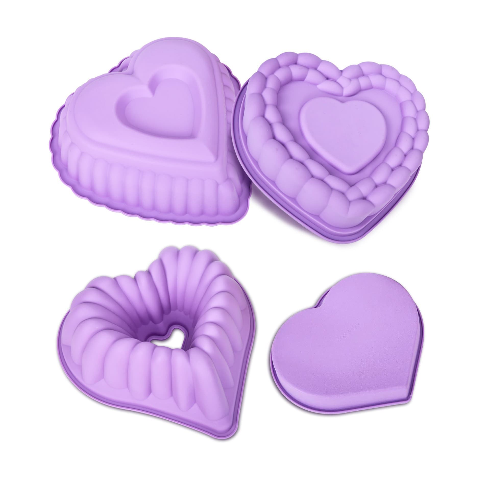 High Temperature Resistant Food Grade Silicone Heart Cake Mold Multi-Specification Handmade Soap Mold Toast Heart Baking Pan Model