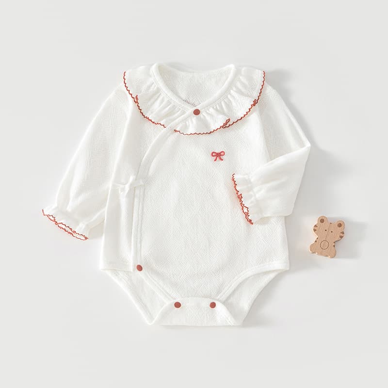 Baby bag summer baby girl triangle harem baby girl newborn long-sleeved jumpsuit boneless crawling suit one-piece