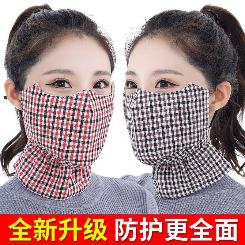 Women's Riding Face Mask Winter High Aesthetics Windproof Coldproof Pure Cotton Extra Large Thick Warmth Electric Scooter Mask