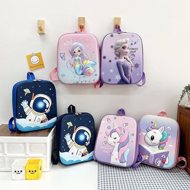 Princess Aisha Schoolbag Cartoon Kindergarten Baby 3D Hard Shell Backpack Lightweight Children's Cute Small Backpack