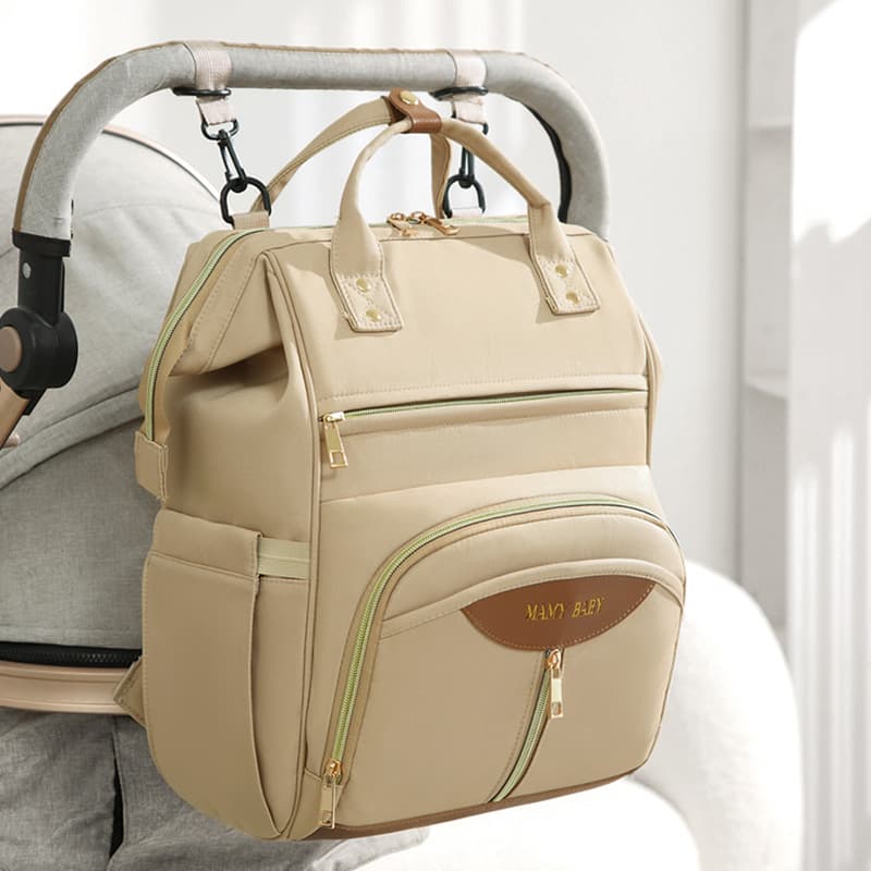 Lightweight Diaper Bag Stroller Hanging Backpack for Moms Multifunctional Large Capacity Baby Essentials Organizer