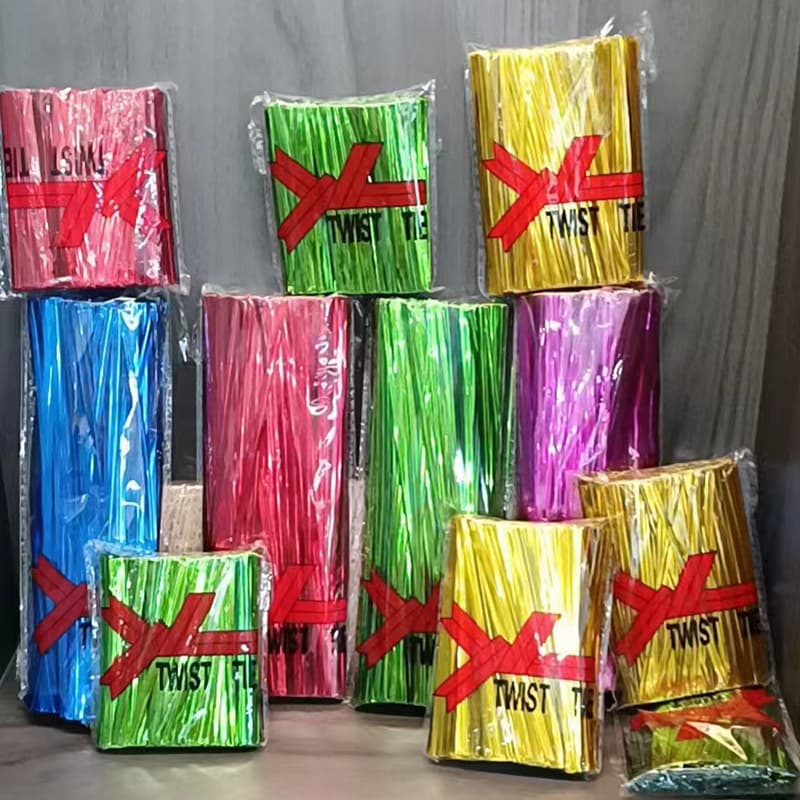 Gold and Silver Twist Ties for Baking Packaging, Bread Toast Ties, Lollipop Cheese Bands, Gift Bag Closure Wires