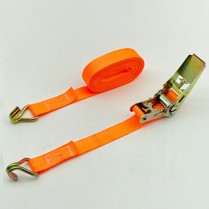 Factory direct sales polyester double hook truck strapping cross-border brake rope fixed roof strap tightener