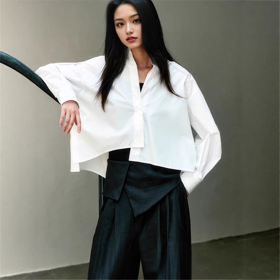 New Cotton Long-Sleeve Shirt for Women, Loose Fit Sun Protection Shirt, Versatile Cardigan, BF Style Casual Student Top